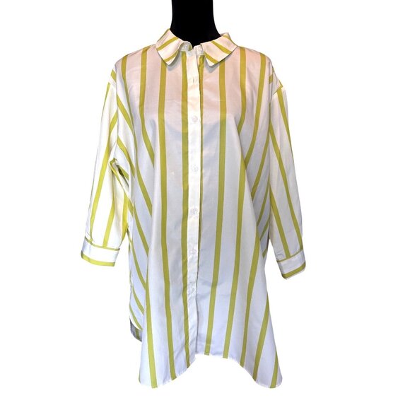 Cato Womens Button-Up Blouse 18/20W Lightweight 3/4 Sleeve Casual Dinner Beach - Picture 1 of 11